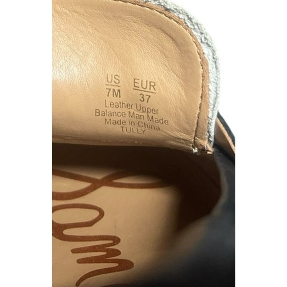 Sam Edelman Women's Tully Black and White Loafers Lug Sole Sz 7 Leather - Picture 10 of 10